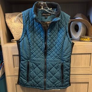 Andrew Marc Quilted Teal Blue Puffer Vest